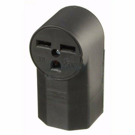 AMERICAN IMAGINATIONS 30 AMP Round Black Electrical Receptacle Plastic AI-36858